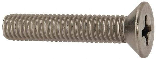 Value Collection - 3/8-16 UNC, 2" OAL Slotted Drive Machine Screw - Flat Head, Grade 316 Stainless Steel, Uncoated, Without Washer - Benchmark Tooling