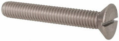 Value Collection - 3/8-16 UNC, 2-1/2" OAL Slotted Drive Machine Screw - Flat Head, Grade 316 Stainless Steel, Uncoated, Without Washer - Benchmark Tooling