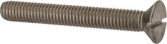 Value Collection - 3/8-16 UNC, 3" OAL Slotted Drive Machine Screw - Flat Head, Grade 316 Stainless Steel, Uncoated, Without Washer - Benchmark Tooling