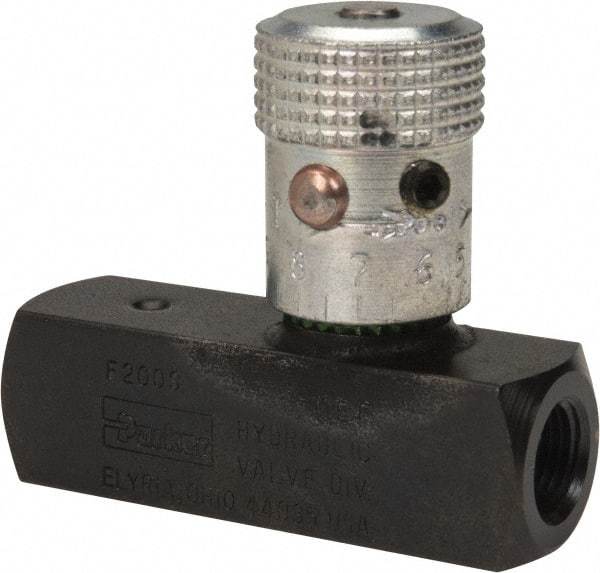 Parker - 3 GPM 1/8 Inlet Steel Hydraulic Control Valve - 1/8-27 Thread - Benchmark Tooling