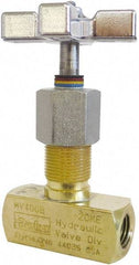 Parker - 5 GPM 1/4 Inlet Brass Hydraulic Control Valve - 1/4-18 Thread - Benchmark Tooling