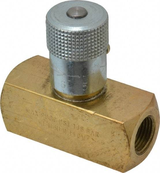 Parker - 8 GPM 3/8 Inlet Brass Hydraulic Control Valve - 3/8-18 Thread - Benchmark Tooling