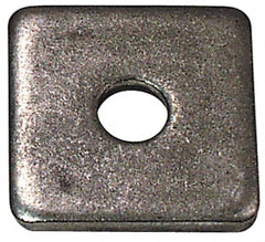 Gibraltar - 3/4" Bolt, 2" Square, Galvanized Finish, Steel Square Flat Washer - 13/16" ID, 1/4" Thick - Benchmark Tooling
