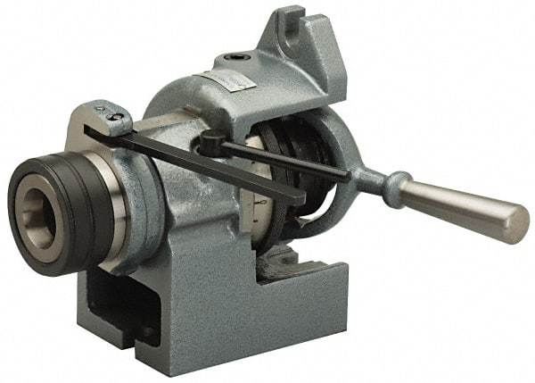 Yuasa - 5C Compatible, 24 Increment, Horizontal & Vertical Standard Collet Indexer - 4" High Center, 1-1/8" Max Collet Capacity, 4.02" Wide x 5.43" Deep Base, 7.76" Overall Height, Manual Operation - Benchmark Tooling