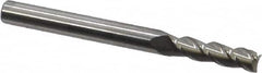 Accupro - 11/64", 5/8" LOC, 3/16" Shank Diam, 2" OAL, 3 Flute, Solid Carbide Square End Mill - Single End, Uncoated, Spiral Flute, 40° Helix, Centercutting, Right Hand Cut, Right Hand Flute - Benchmark Tooling