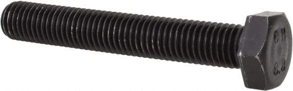 Value Collection - M12x1.75mm Metric Coarse, 80mm Length Under Head Hex Head Cap Screw - Fully Threaded, Grade 8.8 Steel, Uncoated, 19mm Hex - Benchmark Tooling