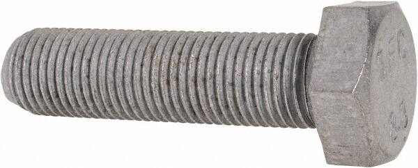 Value Collection - M12x1.25mm Metric Fine, 45mm Length Under Head Hex Head Cap Screw - Fully Threaded, Grade 8.8 Steel, Uncoated, 19mm Hex - Benchmark Tooling