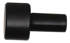 Gibraltar - 15/32" OAL, 1/4" Head Height, 3/8" OD, Low Carbon Steel, Ground, Press Fit Rest Button - Black Oxide Coating, 0.1885" Pin Diam - Benchmark Tooling