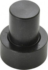 Gibraltar - 1-7/32" OAL, 1/2" Head Height, 1" OD, Low Carbon Steel, Ground, Press Fit Rest Button - Black Oxide Coating, 5/8" Pin Diam - Benchmark Tooling