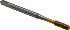 OSG - #6-40 UNF H5 Thread Limit Modified Bottoming Thread Forming Tap - Cobalt, TiN Finish, 2" OAL, 11/16" Thread Length, Right Hand Thread, Series HY-PRO NRT - Benchmark Tooling