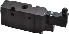 Parker - 1/4", 3-Way Body Ported Stacking Solenoid Valve - 24 VDC, 1.4 CV Rate, Air Return, 2.4" High x 5.29" Long - Benchmark Tooling