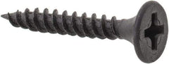 Value Collection - #6, 1" OAL, Phillips Drive Bugle Head, Steel Drywall Screws - Black Phosphate Finish, Grade 1018 - Benchmark Tooling