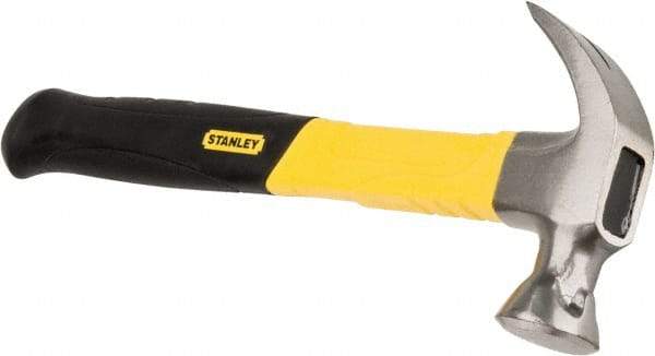 Stanley - 1 Lb Head, Curved Claw Nail Hammer - 13" OAL, Carbon Steel Head, Graphite Handle with Grip - Benchmark Tooling