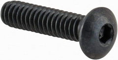 Camcar - #2-56 UNC Hex Socket Drive, Button Screw - Alloy Steel, Black Oxide Finish, Fully Threaded, 3/8" Length Under Head - Benchmark Tooling