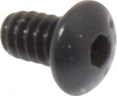 Camcar - #4-40 UNC Hex Socket Drive, Button Screw - Alloy Steel, Black Oxide Finish, Fully Threaded, 3/16" Length Under Head - Benchmark Tooling