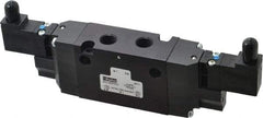 Parker - 4-Way Body Ported Stacking Solenoid Valve - 120 VAC, 1.4 CV Rate, 7.51" Long - Benchmark Tooling