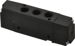 Parker - 4-Way Body Ported Stacking Solenoid Valve - 0.75 CV Rate, 2.86" Long - Benchmark Tooling