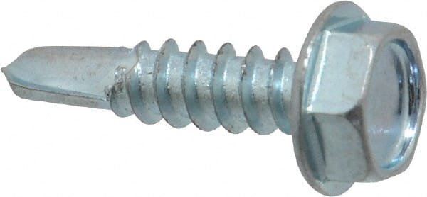 Value Collection - #10, Hex Washer Head, Hex Drive, 3/4" Length Under Head, #3 Point, Self Drilling Screw - Benchmark Tooling