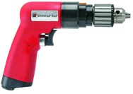 #UT8895 - 3/8" Non-Reversing - Air Powered Drill - Handle Exhaust - Benchmark Tooling