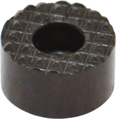 Fairlane - 5/8" Diam, 3/8" High, No. 8 C Bore SHCS, Counterbored, Extra Fine Tooth Grade Diamond Serration Tooth Pattern, High Speed Steel, Round Positioning Gripper - Black Oxide Coated - Benchmark Tooling