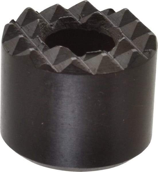 Fairlane - 5/8" Diam, 1/2" High, No. 8 C Bore SHCS, Counterbored, Fine Tooth Grade Diamond Serration Tooth Pattern, High Speed Steel, Round Positioning Gripper - Black Oxide Coated - Benchmark Tooling