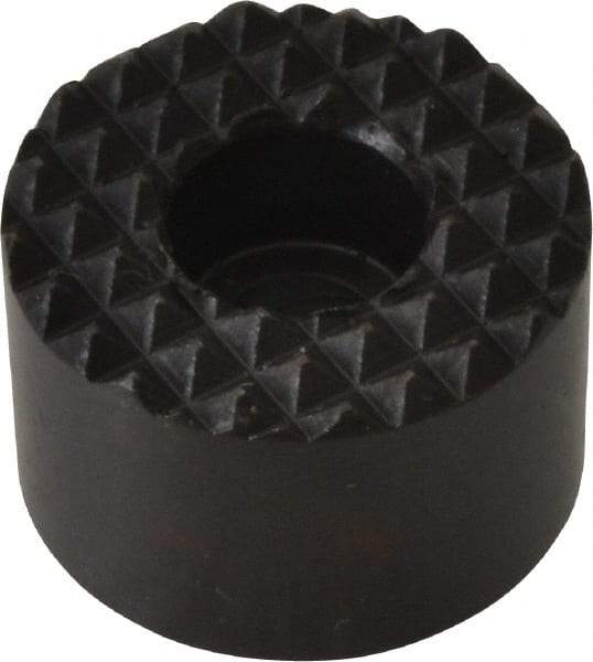 Fairlane - 3/4" Diam, 1/2" High, No. 10 C Bore SHCS, Counterbored, Extra Fine Tooth Grade Diamond Serration Tooth Pattern, High Speed Steel, Round Positioning Gripper - Black Oxide Coated - Benchmark Tooling