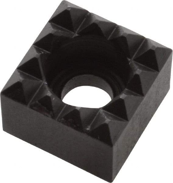 Fairlane - 1/2" Square, 3/8" High, #10 C Bore SHCS Size, Fine Tooth Grade, Diamond Serration, High Speed Steel, Square Positioning Gripper - 0.03 x 45A° Chamfer, 1/4" Counterbore Depth, Black Oxide Finish - Benchmark Tooling