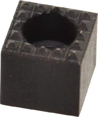 Fairlane - 1/2" Square, 1/2" High, #10 C Bore SHCS Size, Extra Fine Tooth Grade, Diamond Serration, High Speed Steel, Square Positioning Gripper - 0.03 x 45A° Chamfer, 1/4" Counterbore Depth, Black Oxide Finish - Benchmark Tooling