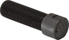 Fairlane - Serrated Tooth, 1/2-20, 3/16" Internal Hex, 1-1/2" Shank Length, 1-1/2" Thread Length, Black Oxide Finish, Round Head, Adjustable Positioning Gripper - 1/2" Pad Diam, 5/8" Hex, 1/4" Head Height, Fine Tooth Grade - Benchmark Tooling