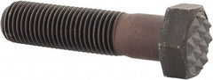 Fairlane - Serrated Tooth, 3/8-24, 1-1/2" Shank Length, 1-1/8" Thread Length, Black Oxide Finish, Hex Head, Adjustable Positioning Gripper - 1/2" Pad Diam, 9/16" Hex, 9/32" Head Height, Fine Tooth Grade - Benchmark Tooling