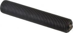 Fairlane - 3/8-24, 2" Thread Length, 3/16" Ball Diam, Serrated Ball Pad Surface, Alloy Steel, Black Oxide, Threaded, Swivel Action Gripper Assemblies - 5/32" Contact Diam, High Speed Steel Ball - Benchmark Tooling