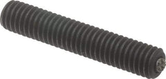 Fairlane - 3/8-16, 2" Thread Length, 3/16" Ball Diam, Serrated Ball Pad Surface, Alloy Steel, Black Oxide, Threaded, Swivel Action Gripper Assemblies - 5/32" Contact Diam, High Speed Steel Ball - Benchmark Tooling