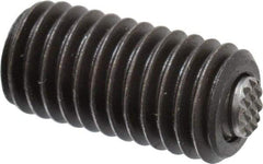 Fairlane - 1/2-13, 1" Thread Length, 9/32" Ball Diam, Serrated Ball Pad Surface, Alloy Steel, Black Oxide, Threaded, Swivel Action Gripper Assemblies - 1/4" Contact Diam, High Speed Steel Ball - Benchmark Tooling