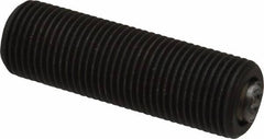 Fairlane - 5/8-18, 2" Thread Length, 3/8" Ball Diam, Serrated Ball Pad Surface, Alloy Steel, Black Oxide, Threaded, Swivel Action Gripper Assemblies - 5/16" Contact Diam, High Speed Steel Ball - Benchmark Tooling