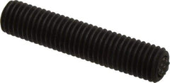 Fairlane - 5/8-11, 3" Thread Length, 3/8" Ball Diam, Serrated Ball Pad Surface, Alloy Steel, Black Oxide, Threaded, Swivel Action Gripper Assemblies - 5/16" Contact Diam, High Speed Steel Ball - Benchmark Tooling