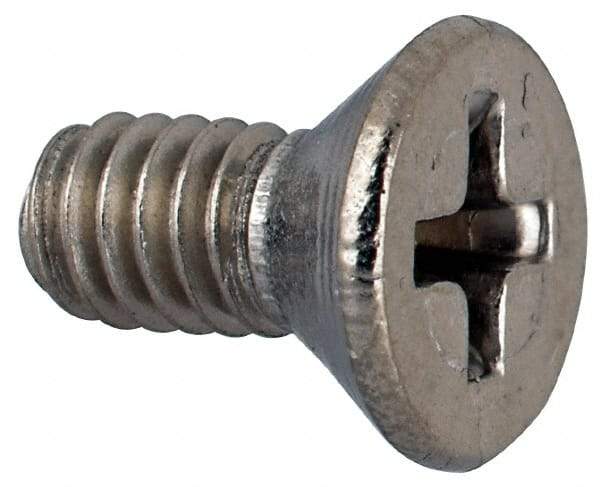 Value Collection - #8-32 UNC, 3/8" OAL Phillips Drive Machine Screw - Flat Head, Grade 316 Stainless Steel, Uncoated, Without Washer - Benchmark Tooling