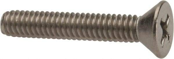 Value Collection - #8-32 UNC, 1" OAL Phillips Drive Machine Screw - Flat Head, Grade 316 Stainless Steel, Uncoated, Without Washer - Benchmark Tooling