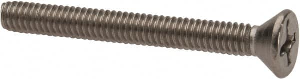 Value Collection - #8-32 UNC, 1-1/2" OAL Phillips Drive Machine Screw - Flat Head, Grade 316 Stainless Steel, Uncoated, Without Washer - Benchmark Tooling