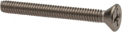 Value Collection - #8-32 UNC, 1-1/2" OAL Phillips Drive Machine Screw - Flat Head, Grade 316 Stainless Steel, Uncoated, Without Washer - Benchmark Tooling