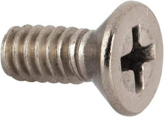 Value Collection - #10-24 UNC, 1/2" OAL Phillips Drive Machine Screw - Flat Head, Grade 316 Stainless Steel, Uncoated, Without Washer - Benchmark Tooling