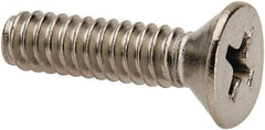 Value Collection - #10-24 UNC, 3/4" OAL Phillips Drive Machine Screw - Flat Head, Grade 316 Stainless Steel, Uncoated, Without Washer - Benchmark Tooling