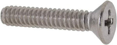 Value Collection - #10-24 UNC, 1" OAL Phillips Drive Machine Screw - Flat Head, Grade 316 Stainless Steel, Uncoated, Without Washer - Benchmark Tooling