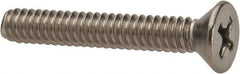Value Collection - #10-24 UNC, 1-1/4" OAL Phillips Drive Machine Screw - Flat Head, Grade 316 Stainless Steel, Uncoated, Without Washer - Benchmark Tooling
