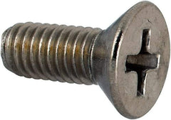 Value Collection - #10-32 UNF, 1/2" OAL Phillips Drive Machine Screw - Flat Head, Grade 316 Stainless Steel, Uncoated, Without Washer - Benchmark Tooling