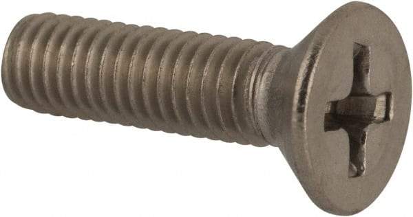 Value Collection - #10-32 UNF, 3/4" OAL Phillips Drive Machine Screw - Flat Head, Grade 316 Stainless Steel, Uncoated, Without Washer - Benchmark Tooling