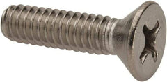 Value Collection - 1/4-20 UNC, 1" OAL Phillips Drive Machine Screw - Flat Head, Grade 316 Stainless Steel, Uncoated, Without Washer - Benchmark Tooling