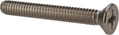 Value Collection - 1/4-20 UNC, 2" OAL Phillips Drive Machine Screw - Flat Head, Grade 316 Stainless Steel, Uncoated, Without Washer - Benchmark Tooling