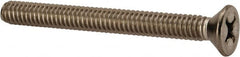 Value Collection - 1/4-20 UNC, 2-1/2" OAL Phillips Drive Machine Screw - Flat Head, Grade 316 Stainless Steel, Uncoated, Without Washer - Benchmark Tooling