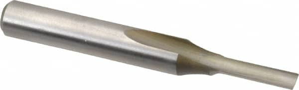 Onsrud - 1/8" Diam, 1/4" Shank Diam, 1/2" Length of Cut, 1 Flute Single Edge Straight Router Bit - 2" Overall Length, Right Hand Cut, High Speed Steel - Benchmark Tooling