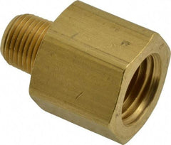 Eaton - 1/8 Male Thread x 1/4 Female Thread, Brass Industrial Pipe Adapter - MNPTF x FNPTF, 1,200 psi - Benchmark Tooling